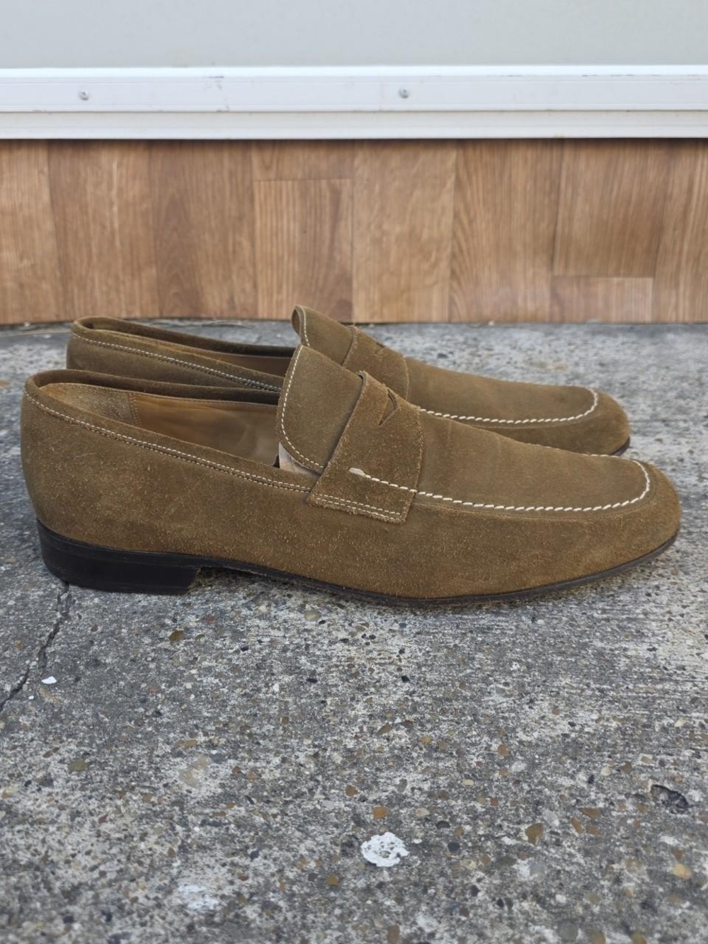 Vintage Salvatore Ferragamo Suede Loafers Mafe in Italy Size 10